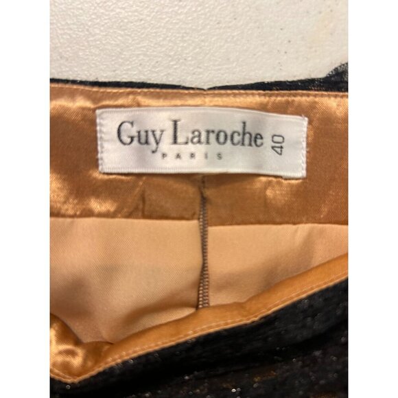 Guy Laroche Paris Black Lace Sleeveless Top Size 40 US 6 - Picture 4 of 5